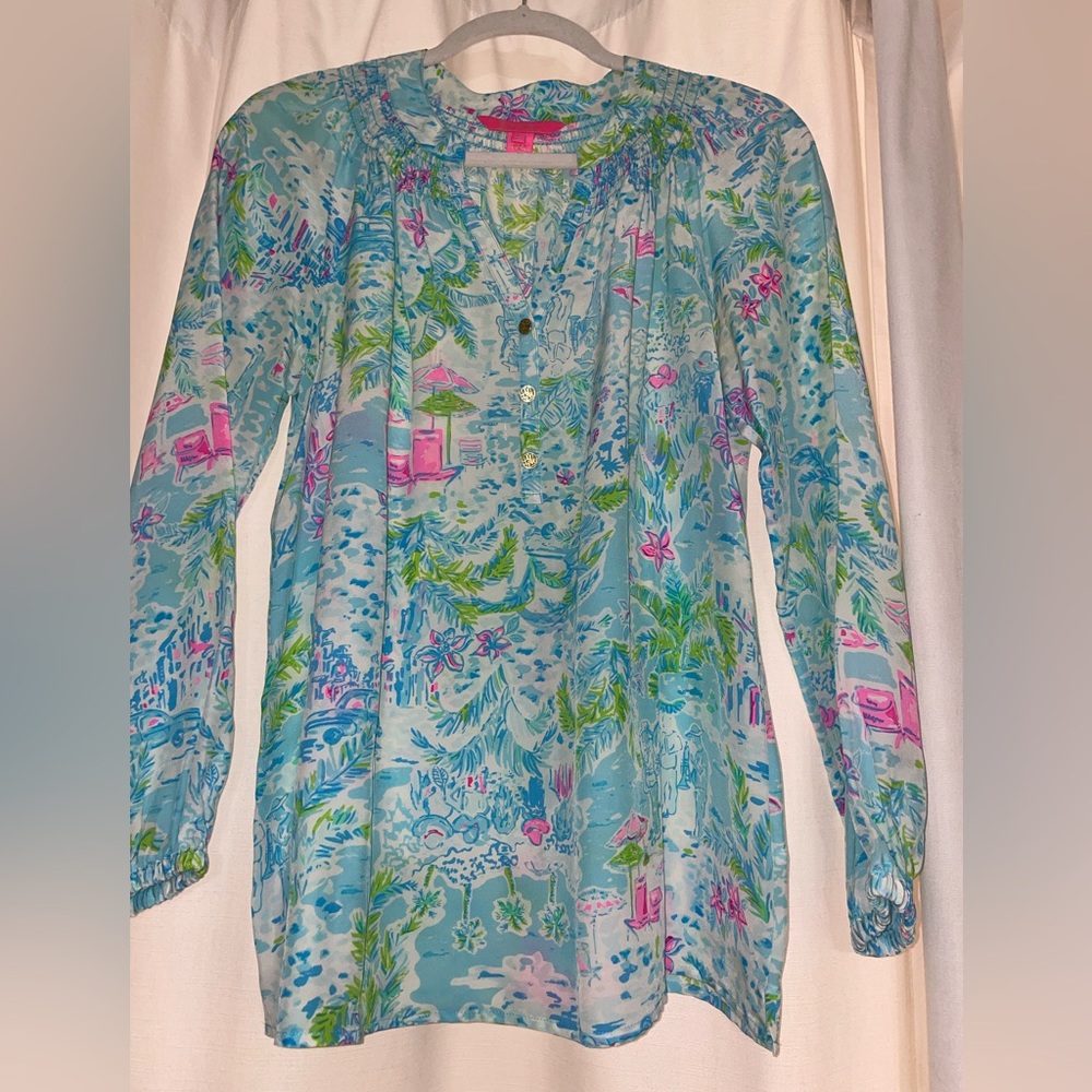 Lilly Pulitzer Elsa silk blouse